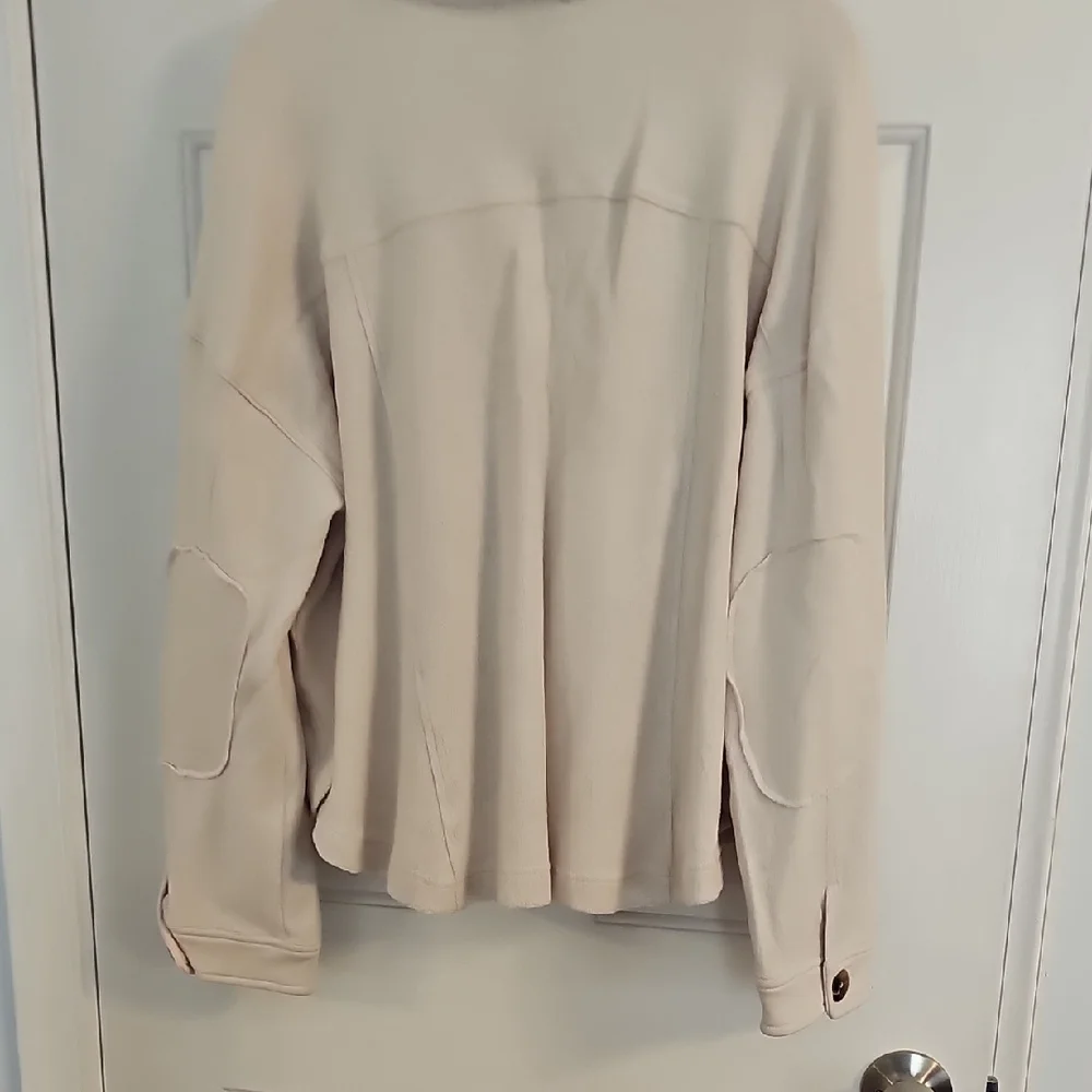 Democracy Cream Utility Jacket with Button Front - Picture 4 of 5